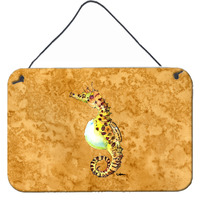 "Caroline's Treasures Seahorse Aluminum Metal Wall or Door Hanging Prints, 8 x 12"""