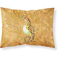 "Caroline's Treasures 8640PILLOWCASE Seahorse Moisture Wicking Fabric Standard Pillowcase, Large, Multicolor"
