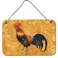 "Caroline's Treasures Rooster Indoor Aluminum Metal Wall or Door Hanging Prints, 8 x 12"", Multicolor"