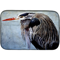 "Caroline's Treasures Blue Heron Dish Drying Mat, 14"" x 21"", Multicolor"