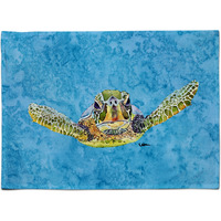 "Caroline's Treasures 8653PLMT Turtle Coming At You Fabric Placemat, Multicolor"