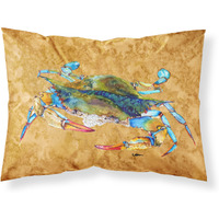 "Caroline's Treasures 8655PILLOWCASE Crab Moisture Wicking Fabric Standard Pillowcase, Large, Multicolor"