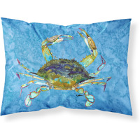 "Caroline's Treasures 8656PILLOWCASE Crab Moisture Wicking Fabric Standard Pillowcase, Large, Multicolor"