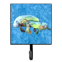 "Caroline's Treasures 8660SH4 Manatee Leash Holder or Key Hook, Small, Multicolor"