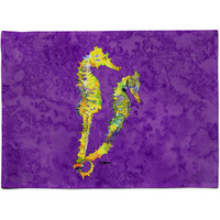 "Caroline's Treasures 8661PLMT Seahorse Fabric Placemat, Multicolor"