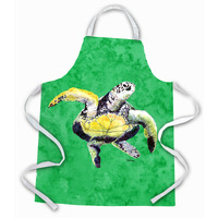 "Caroline's Treasures 8671APRON Turtle Dancing Apron, Large, Multicolor"