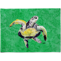 "Caroline's Treasures 8671PLMT Turtle Dancing Fabric Placemat, Multicolor"