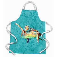 "Caroline's Treasures 8672APRON Turtle Hi Five Apron, Large, Multicolor"