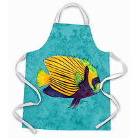 "Caroline's Treasures 8674APRON Fish Tropical Apron, Large, Multicolor"