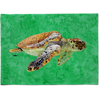 "Caroline's Treasures 8675PLMT Turtle Swim 2 Fabric Placemat, Multicolor"