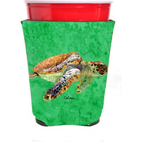 Turtle  Red Solo Cup Beverage Insulator Hugger