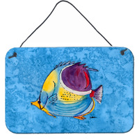 "Caroline's Treasures 8676DS812 Fish Tropical Indoor Aluminum Metal Wall or Door Hanging Prints, 8 x 12"", Multicolor"