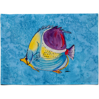 "Caroline's Treasures 8676PLMT Fish Tropical Fabric Placemat, Multicolor"