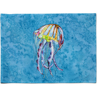 "Caroline's Treasures 8682PLMT Jellyfish Fabric Placemat, Multicolor"