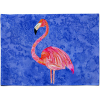 "Caroline's Treasures 8685PLMT Flamingo Fabric Placemat, Multicolor"