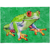 "Caroline's Treasures 8688PLMT Frog Fabric Placemat, Multicolor"