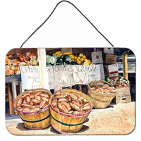 "Caroline's Treasures 8699DS812 Crawfish with Spices and Corn Wall or Door Hanging Prints, 8 x 12"", Multicolor"