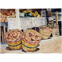 "Caroline's Treasures 8699PLMT Crawfish With Spices And Corn Fabric Placemat, Multicolor"