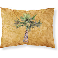 "Caroline's Treasures 8706PILLOWCASE Palm Tree On Gold Fabric Standard Pillowcase, Large, Multicolor"