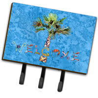 "Caroline's Treasures 8708TH68 Welcome Palm Tree on Blue Leash or Key Holder, Large, Multicolor"