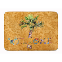 "Caroline's Treasures Welcome Palm Tree on Gold Floor Mat, 19"" x 27"", Multicolor"