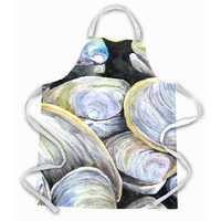"Caroline's Treasures 8714APRON Clam Quahog Apron, Large, Multicolor"