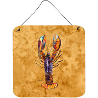 "Caroline's Treasures 8716DS66 Lobster Aluminum Metal Wall or Door Hanging Prints, 6 x 6"", Multicolor"