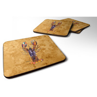 "Caroline's Treasures 8716FC Lobster Foam Coasters (Set of 4), 3.5"" H x 3.5"" W, Multicolor"