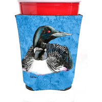 Bird - Loon  Red Solo Cup Beverage Insulator Hugger