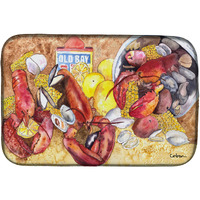 "Caroline's Treasures Lobster With Old Bay Dish Drying Mat, 14"" x 21"", Multicolor"