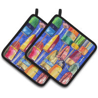"Caroline's Treasures Bouys Pair of Pot Holders 8723-1PTHD, 7.5HX7.5W, Multicolor"