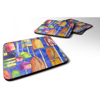 "Caroline's Treasures 8723-2FC Lobster Bouys Foam Coasters (Set of 4), 3.5"" H x 3.5"" W, Multicolor"