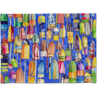 "Caroline's Treasures 8723PLMT Lobster Buoys Fabric Placemat, Multicolor"