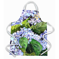 "Caroline's Treasures 8730APRON Hydrangea Apron, Large, Multicolor"