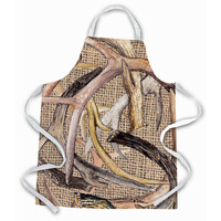 "Caroline's Treasures 8732APRON Deer Horns Apron, Large, Multicolor"