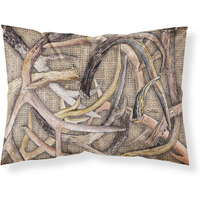 "Caroline's Treasures 8732PILLOWCASE Deer Horns Moisture Wicking Fabric Standard Pillowcase, Large, Multicolor"