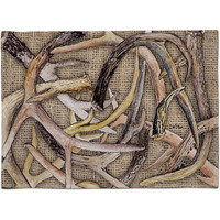 "Caroline's Treasures 8732PLMT Deer Horns Fabric Placemat, Multicolor"