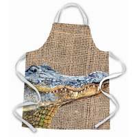 "Caroline's Treasures 8733APRON Alligator Apron, Large, Multicolor"