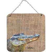 "Caroline's Treasures 8733DS66 Alligator Aluminum Metal Wall or Door Hanging Prints, 6 x 6"", Multicolor"