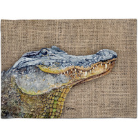 "Caroline's Treasures 8733PLMT Alligator Fabric Placemat, Multicolor"