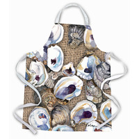 "Caroline's Treasures 8734APRON Oyster Apron, Large, Multicolor"