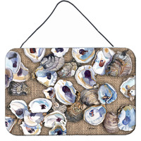 "Caroline's Treasures Oyster Indoor Aluminium Metal Door Hanging Prints wall-decor, 8 x 12, Multicolor"