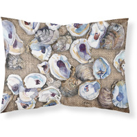 "Caroline's Treasures 8734PILLOWCASE Oyster Moisture Wicking Fabric Standard Pillowcase, Large, Multicolor"