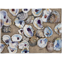 "Caroline's Treasures 8734PLMT Oyster Fabric Placemat, Multicolor"