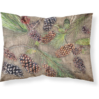 "Caroline's Treasures 8735PILLOWCASE Pine Cones Moisture Wicking Fabric Standard Pillowcase, Large, Multicolor"
