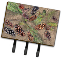 "Caroline's Treasures 8735TH68 Pine Cones Leash or Key Holder, Large, Multicolor"