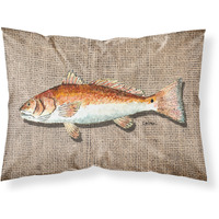 "Caroline's Treasures 8736PILLOWCASE Fish Red Fish Moisture Wicking Fabric Standard Pillowcase, Large, Multicolor"