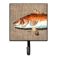 "Caroline's Treasures 8736SH4 Red Fish Leash Holder or Key Hook, Small, Multicolor"