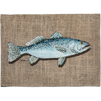 "Caroline's Treasures 8737PLMT Fish Speckled Trout Fabric Placemat, Multicolor"
