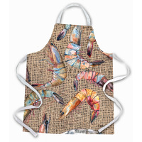 "Caroline's Treasures 8738APRON Shrimp Apron, Large, Multicolor"